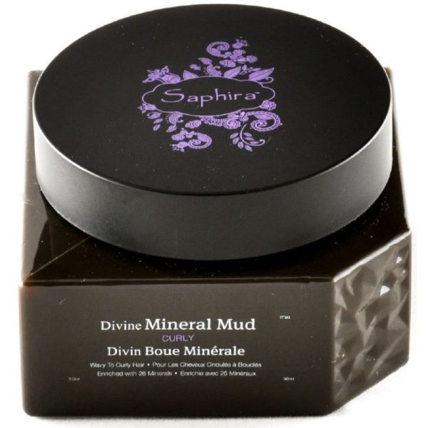 Kaukė-mineralinis purvas plaukams Saphira Divine Mineral Mud SAFDMM1, intensyviai drėkinantis, besipučiantiems plaukams, 90 ml +dovana Previa plaukų priemonė Discount